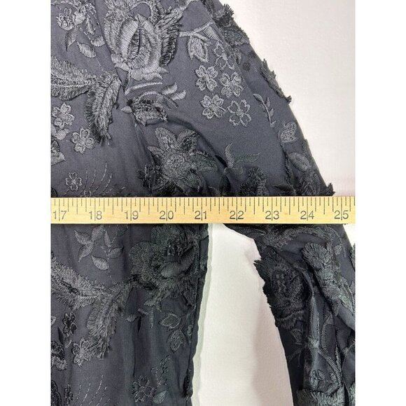 Talbots Embroidered Black Floral Blouse Womens Top Size 14 NWT - Picture 13 of 13